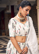 Glorious Looking Lehenga Choli in White